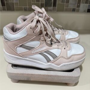 Reebok Size 1K Kids High-Top Sneakers - Blush Pink & White
